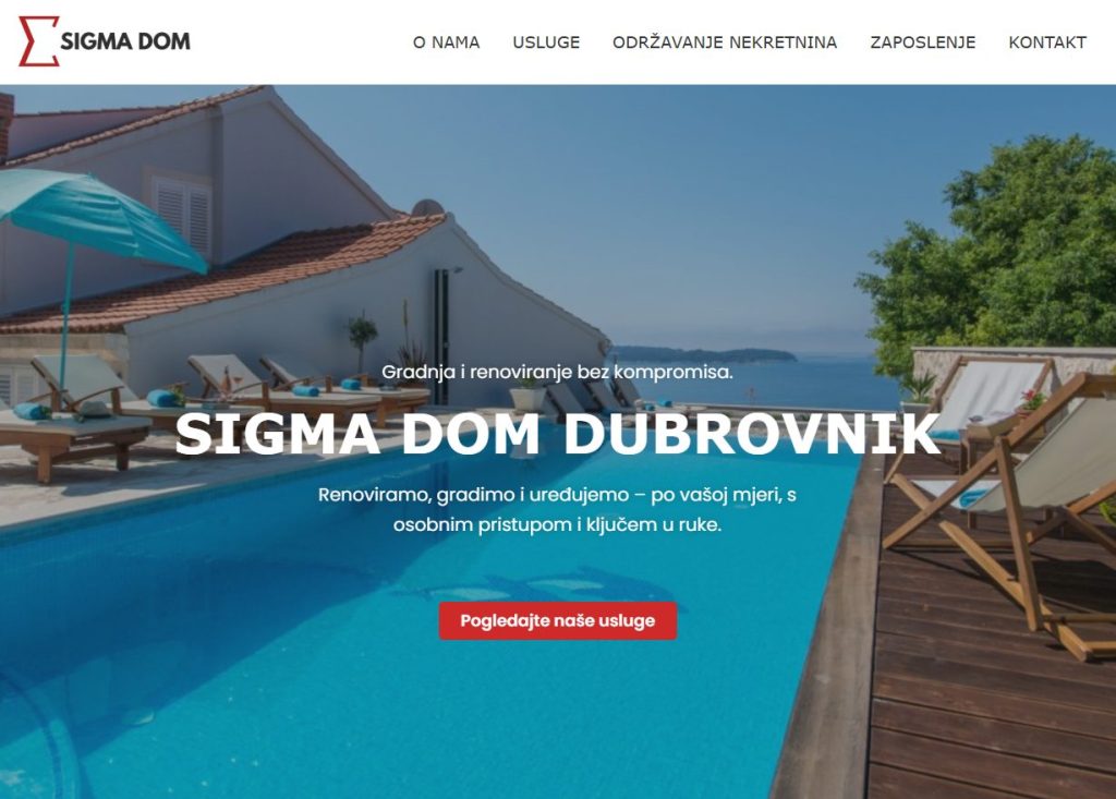 sigmadom.hr, portofolio, izrada web stranica dubrovnik